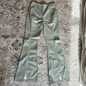 Free people faux leather sage green pants